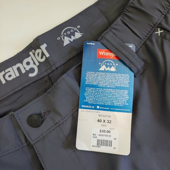 Wrangler outdoor cargo pants lightweight grey men's size 40X32 - Picture 7 of 15